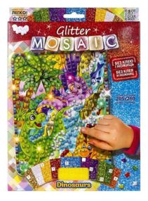 блискуча мозаїка Glitter mosaic БМ-03-09 Dinosaurs