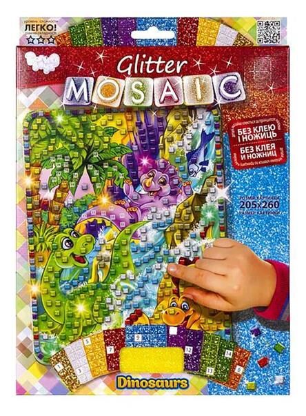 блискуча мозаїка Glitter mosaic БМ-03-09 Dinosaurs Ціна (цена) 53.20грн. | придбати  купити (купить) блискуча мозаїка Glitter mosaic БМ-03-09 Dinosaurs доставка по Украине, купить книгу, детские игрушки, компакт диски 0