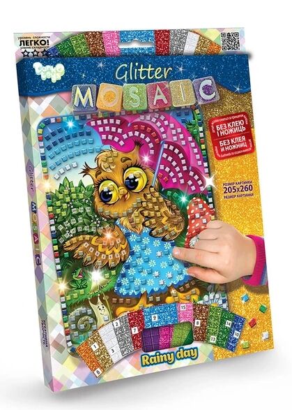блискуча мозаїка Glitter mosaic БМ-03-10 Rainy day Ціна (цена) 59.10грн. | придбати  купити (купить) блискуча мозаїка Glitter mosaic БМ-03-10 Rainy day доставка по Украине, купить книгу, детские игрушки, компакт диски 0