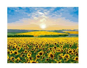 картина по номерам идейка   розпис по номерах ідейка  артикул КНО2282 соняшнико