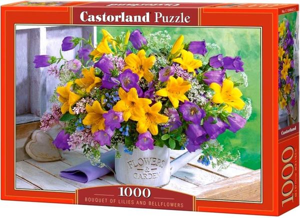 пазли castorland 1000 елементів 104642 bouquet of lilies and bellflowers   Casto Ціна (цена) 228.00грн. | придбати  купити (купить) пазли castorland 1000 елементів 104642 bouquet of lilies and bellflowers   Casto доставка по Украине, купить книгу, детские игрушки, компакт диски 1