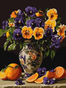 Розпис по номерах 30х40 КНО3293 Витончені братки "Ідейка"