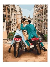 Розпис по номерах 40х50 КНО4656 Любов у великому місті "Ідейка"