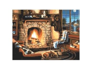 картина по номерам идейка   розпис по номерах ідейка  артикул КНО2236 біля камі