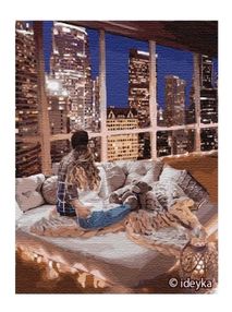 Розпис по номерах 40х50 КНО4774 Споглядаючи за містом "Ідейка"