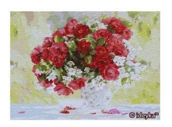 картина по номерам идейка   розпис по номерах ідейка  артикул КНО13118 квітуча