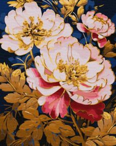 Розпис по номерах 40х50 КНО3257 Рожева симфонія з фарбами металік "Ідейка"