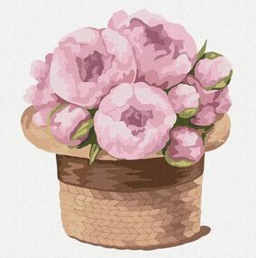 Розпис по номерах 30х30 КНО2350 Чарівний букет півоній "Ідейка"