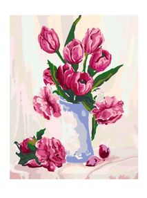 Розпис по номерах 40х50 КНО2912 Ніжність у вазі "Ідейка"