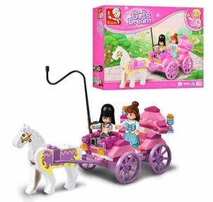 конструктор sluban рожева мрія карета принцеса 99 елементів m38-В0239