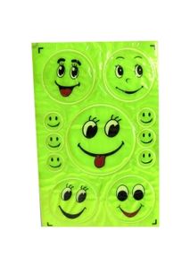наліпки світовідбиваючі смайл 11 штук на листі