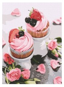 Розпис по номерах 30х40 КНО5603 Полунична ніжність "Ідейка"