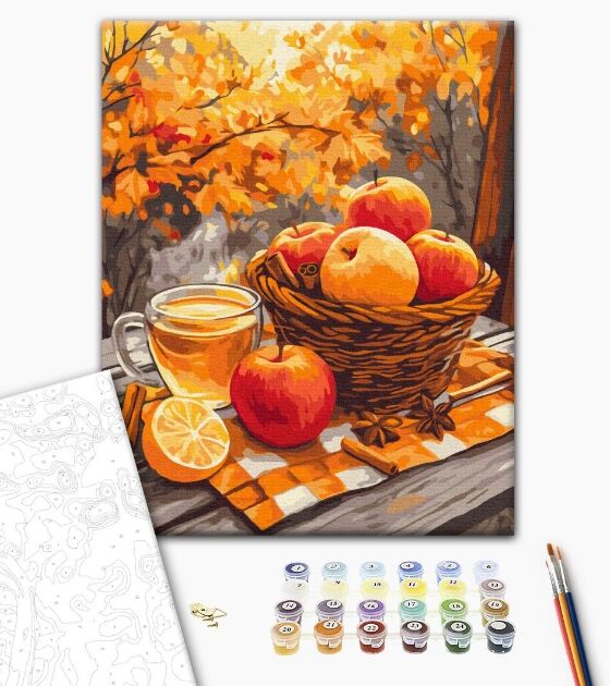Розпис по номерах 40х50 BS54181 Яблука з корицею brushme Брашми Ціна (цена) 176.30грн. | придбати  купити (купить) Розпис по номерах 40х50 BS54181 Яблука з корицею brushme Брашми доставка по Украине, купить книгу, детские игрушки, компакт диски 1
