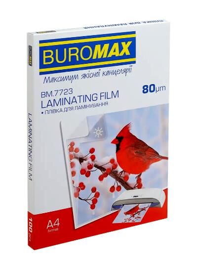 плівка для ламінування  100 аркушів формат а-4 / 80мкр  bm.7723  216х303мм Buromax Ціна (цена) 330.72грн. | придбати  купити (купить) плівка для ламінування  100 аркушів формат а-4 / 80мкр  bm.7723  216х303мм Buromax доставка по Украине, купить книгу, детские игрушки, компакт диски 0