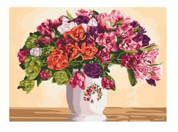 картина по номерам идейка   розпис по номерах ідейка  артикул КНО3075 пишні тюл