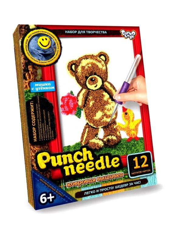 Набір Punch Needle Коврова вишивка Мишка з каченям PN-01-01 Ціна (цена) 98.90грн. | придбати  купити (купить) Набір Punch Needle Коврова вишивка Мишка з каченям PN-01-01 доставка по Украине, купить книгу, детские игрушки, компакт диски 1