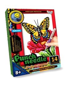 Набір Punch Needle Коврова вишивка Метелик PN-01-08 Набір Punch Needle Коврова вишивка Метелик PN-01-08