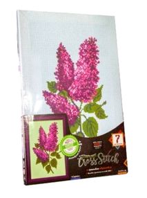 вишивка на канві на деревяному підрамнику сирень VKB-02-04