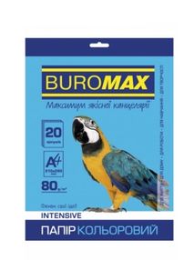 ПАПІР КОЛЬОРОВИЙ А4/80 20АРК Intensiv св-синій Buromax BM.2721320-30