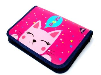 ПАПКА В5 Д/ТЕТРАДЕЙ картон лам на молнии "Cats" YES