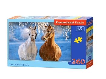пазли castorland 260 елементів коні на снігу артикул 27378