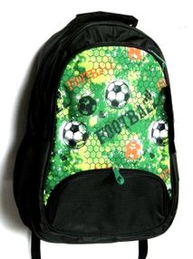 Рюкзак Leader 980714 California Б, чорний з зеленими м'ячами 42х29х15см Рюкзак Leader 980714 California Б, чорний з зеленими м'ячами 42х29х15см