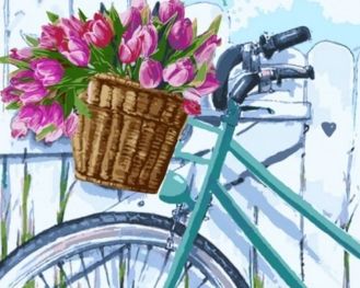 Розпис по номерах 40х50 КНО2219 Ранкові тюльпани "Ідейка"