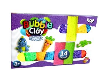 пластилін кульковий 14 цветов  Bubble clay    артикул ВВС-05-01U