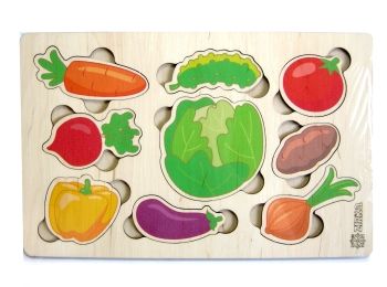 Дерев'яні пазл Овочі (кольорові)