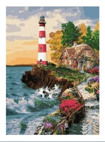 Розпис по номерах 40х50 КНО2835 Будинок у маяка "Ідейка"