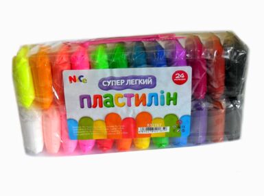 Супер легкий пластилін 24 кольори зі стеками 185 грам