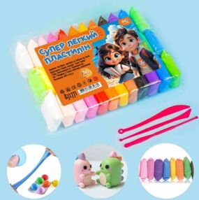 супер легкий пластилін 36 кольорів зі стеками 324 грами супер легкий пластилін 36 кольорів зі стеками 324 грами