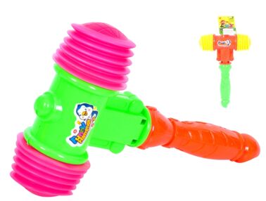 Молоточок 8см пискавка свисток 2 кольори 708