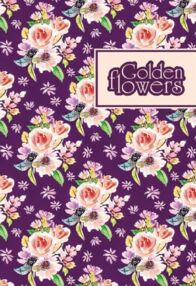 блокнот А5 40 аркушів golden flowers purple