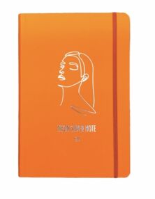 блокнот а5 96аркушів Neon silver note Orange на резинці