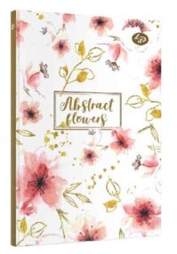 Блокнот А5 48 аркушів Abstract flowers white