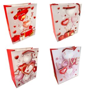 подарунковий пакет 26 х 32 х 10 см в асортименті 229-М 3d