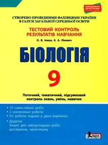 біологія 9 клас тестовий контроль знань біологія 9 клас тестовий контроль знань