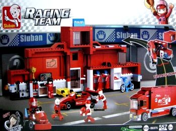 конструктор sluban пожежна станція 557 деталей m38-b0375