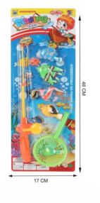 Рибалка вудка 4 рибки сачок 555-218