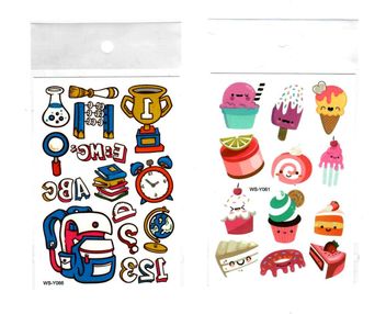 наклейки дитячі для тату в асортименті    артикул WS-YO
