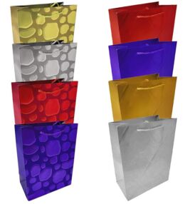 подарунковий пакет 18х 8,5 х 24 см 63-1-15 в асортименті