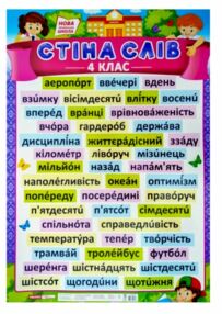 плакат стіна слів 4 клас плакат стіна слів 4 клас