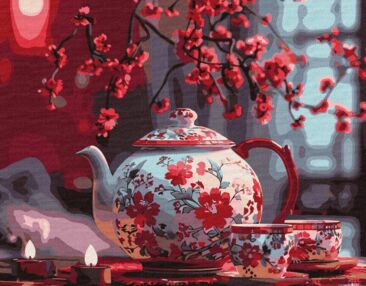 Розпис по номерах 40х50 КНО5704 Чай при свічках "Ідейка"