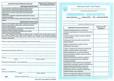 свідоцтво досягнень 3-4 класу свідоцтво досягнень 3-4 класу