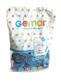 кульки повітряні голубий метал 26 см 10" 1102-0294