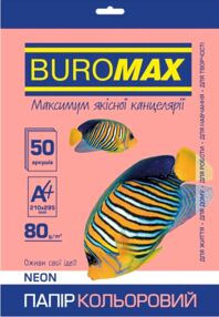 папір офісний кольоровий 50 аркушів Neon рожевий    артикул Buromax BM.2721550-10