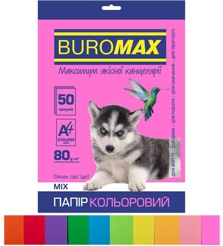 папір кольоровий 50 аркушів набір 10 кольорів neon+intensiv    артикул  Buromax Ціна (цена) 80.60грн. | придбати  купити (купить) папір кольоровий 50 аркушів набір 10 кольорів neon+intensiv    артикул  Buromax доставка по Украине, купить книгу, детские игрушки, компакт диски 0