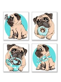 Розпис по номерах 18х18 4шт KNP005 Маленький бешкетник