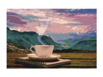 Розпис по номерах 40х50 BS24686 Ранок з видом на гори brushme Брашми